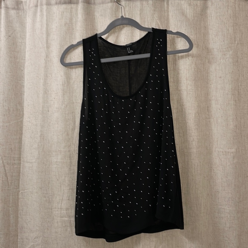 Forever, 21 studded tank top, black silver studs